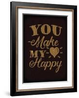 Happy Heart Gold-Ashley Sta Teresa-Framed Art Print