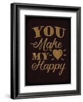 Happy Heart Gold-Ashley Sta Teresa-Framed Art Print