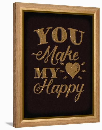 Happy Heart Gold-Ashley Sta Teresa-Framed Stretched Canvas