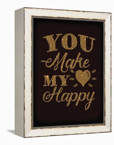 Happy Heart Gold-Ashley Sta Teresa-Framed Stretched Canvas