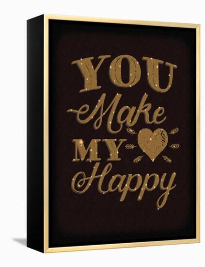 Happy Heart Gold-Ashley Sta Teresa-Framed Stretched Canvas