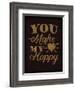 Happy Heart Gold-Ashley Sta Teresa-Framed Art Print