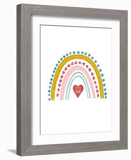 Happy Heart Rainbow So Much Love-Leah Straatsma-Framed Art Print