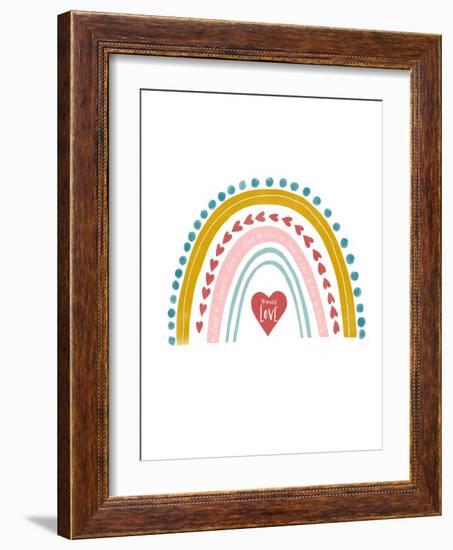 Happy Heart Rainbow So Much Love-Leah Straatsma-Framed Art Print