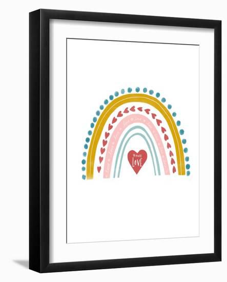 Happy Heart Rainbow So Much Love-Leah Straatsma-Framed Art Print