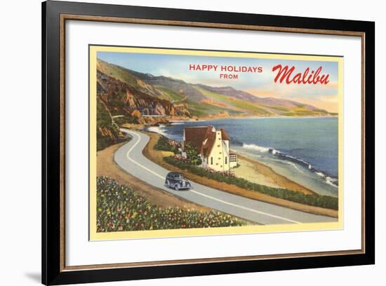 Happy Holidays from Malibu, California-null-Framed Art Print