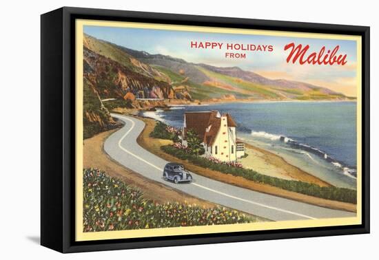 Happy Holidays from Malibu, California-null-Framed Stretched Canvas