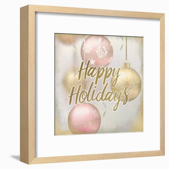 Happy Holidays Ornaments-Kimberly Allen-Framed Art Print