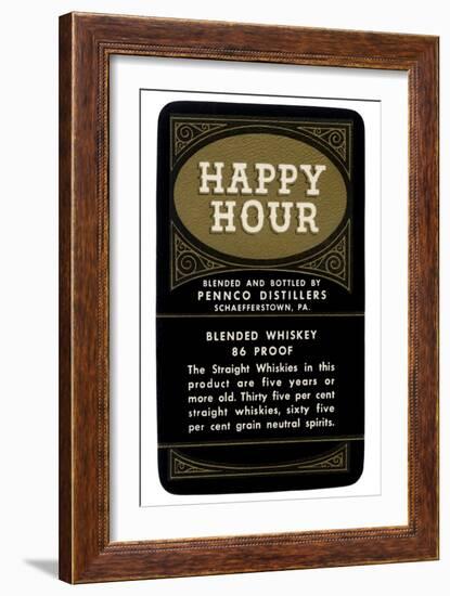 Happy Hour Blended Whiskey-null-Framed Premium Giclee Print