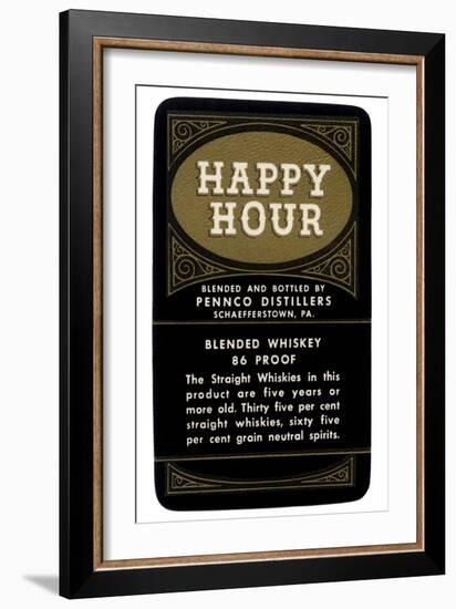 Happy Hour Blended Whiskey-null-Framed Premium Giclee Print