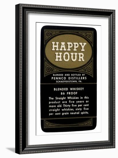 Happy Hour Blended Whiskey-null-Framed Premium Giclee Print