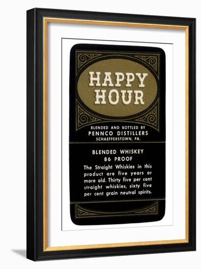 Happy Hour Blended Whiskey-null-Framed Premium Giclee Print