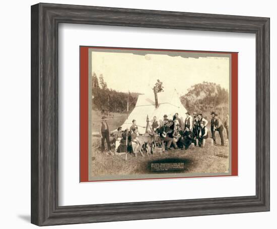 Happy Hours in Camp. G. and B.&M. Engineers Corps and Visitors-John C. H. Grabill-Framed Giclee Print