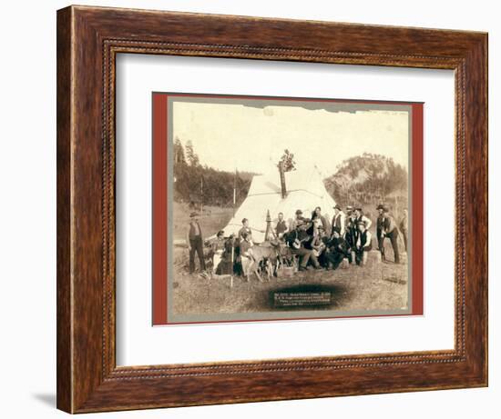 Happy Hours in Camp. G. and B.&M. Engineers Corps and Visitors-John C. H. Grabill-Framed Giclee Print