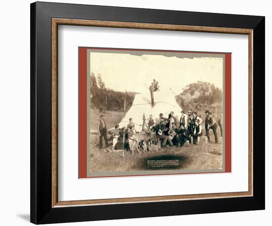 Happy Hours in Camp. G. and B.&M. Engineers Corps and Visitors-John C. H. Grabill-Framed Giclee Print