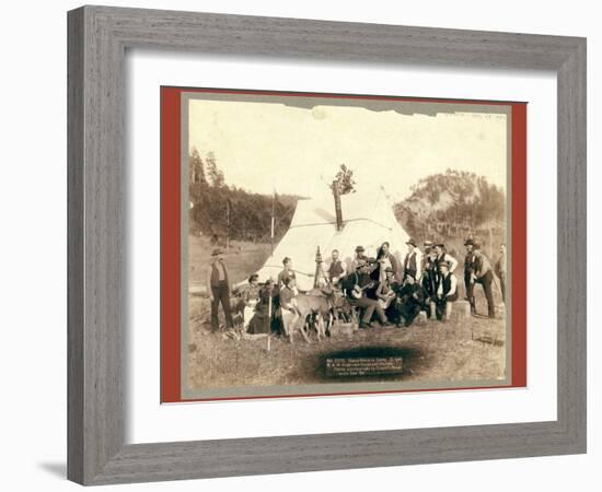 Happy Hours in Camp. G. and B.&M. Engineers Corps and Visitors-John C. H. Grabill-Framed Giclee Print