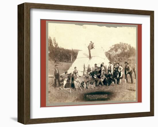 Happy Hours in Camp. G. and B.&M. Engineers Corps and Visitors-John C. H. Grabill-Framed Giclee Print