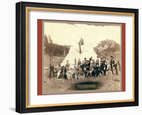 Happy Hours in Camp. G. and B.&M. Engineers Corps and Visitors-John C. H. Grabill-Framed Giclee Print