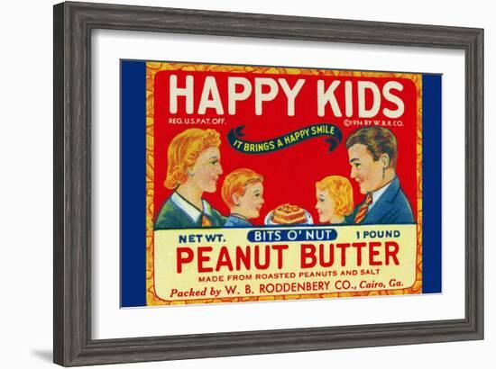 Happy Kids Bits O' Nut Peanut Butter-null-Framed Art Print