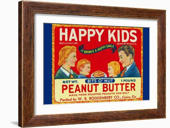 Happy Kids Bits O' Nut Peanut Butter-null-Framed Art Print