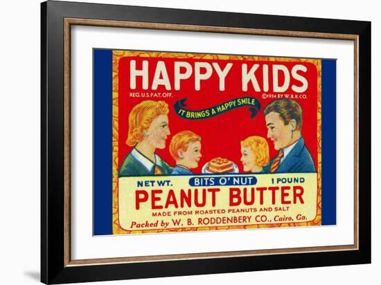 Happy Kids Bits O' Nut Peanut Butter-null-Framed Art Print