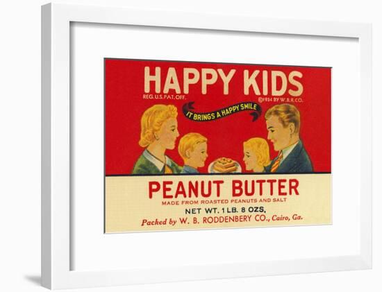 Happy Kids Peanut Butter-null-Framed Art Print