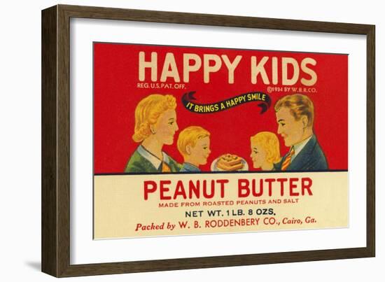 Happy Kids Peanut Butter-null-Framed Art Print