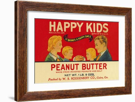 Happy Kids Peanut Butter-null-Framed Art Print