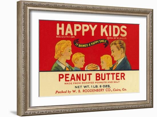 Happy Kids Peanut Butter-null-Framed Art Print