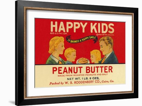 Happy Kids Peanut Butter-null-Framed Art Print