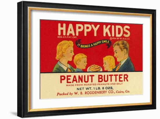 Happy Kids Peanut Butter-null-Framed Art Print