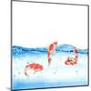 Happy Koi Fishes - Square-Grab My Art-Mounted Art Print