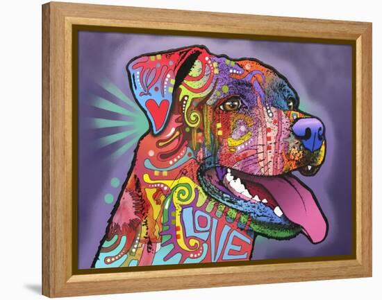 Happy Lab-Dean Russo-Framed Premier Image Canvas