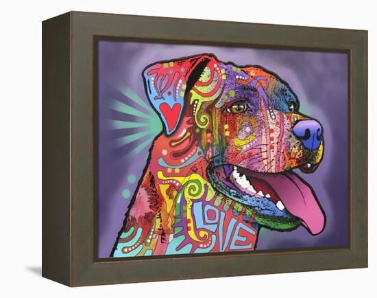 Happy Lab-Dean Russo-Framed Premier Image Canvas