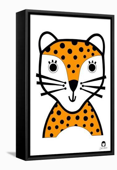 Happy Leopard, 2021-Jane Foster-Framed Stretched Canvas