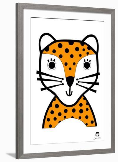 Happy Leopard, 2021-Jane Foster-Framed Art Print