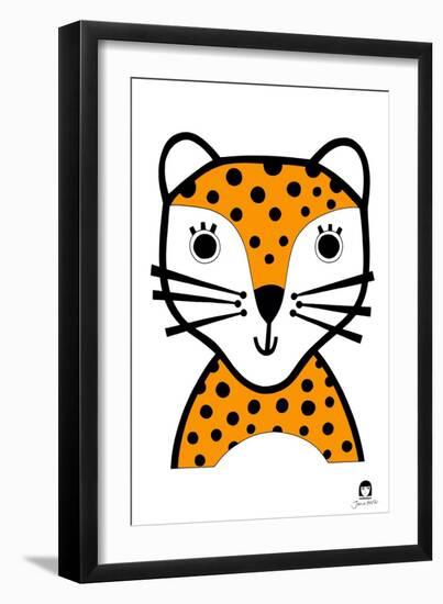 Happy Leopard, 2021-Jane Foster-Framed Art Print