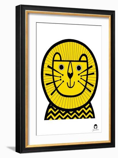 Happy Lion, 2021-Jane Foster-Framed Premium Giclee Print