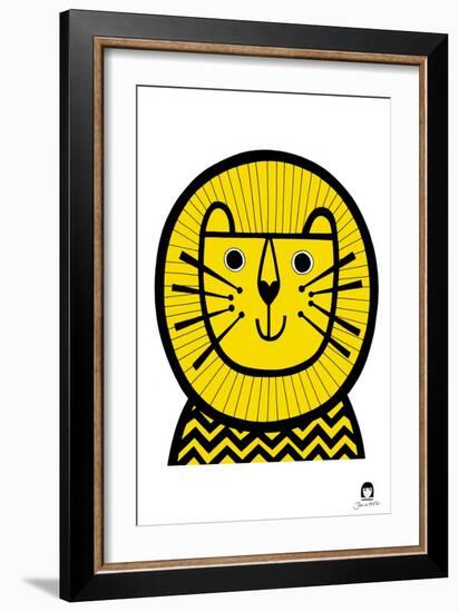 Happy Lion, 2021-Jane Foster-Framed Art Print