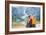 Happy Mother and Baby Making Selfie on Lake Braies in South Tyrol, Italy-Mr Alliance-Framed Photographic Print