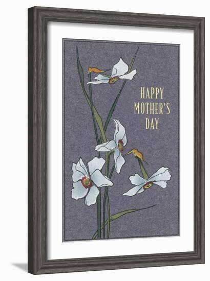 Happy Mother's Day, Delicate Flowers-null-Framed Art Print