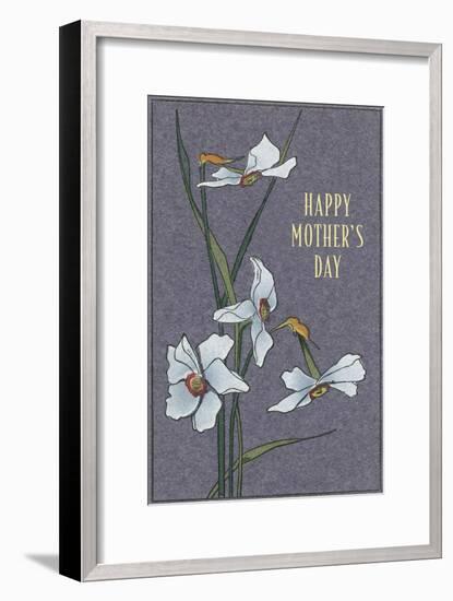 Happy Mother's Day, Delicate Flowers-null-Framed Art Print