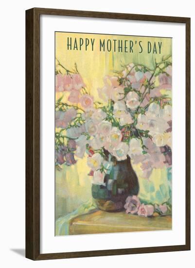 Happy Mother's Day, Flowers in Vase-null-Framed Art Print