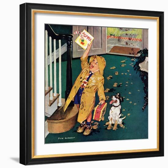 "Happy Mother's Day", May 11, 1957-Richard Sargent-Framed Giclee Print