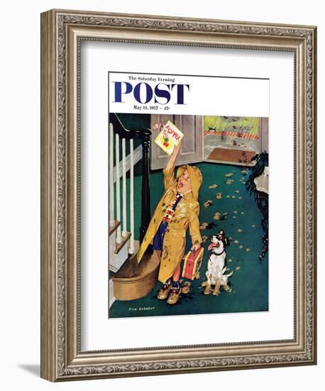 "Happy Mother's Day" Saturday Evening Post Cover, May 11, 1957-Richard Sargent-Framed Giclee Print