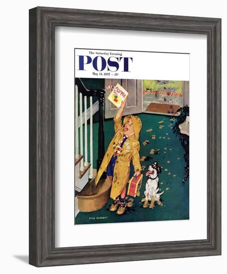 "Happy Mother's Day" Saturday Evening Post Cover, May 11, 1957-Richard Sargent-Framed Giclee Print