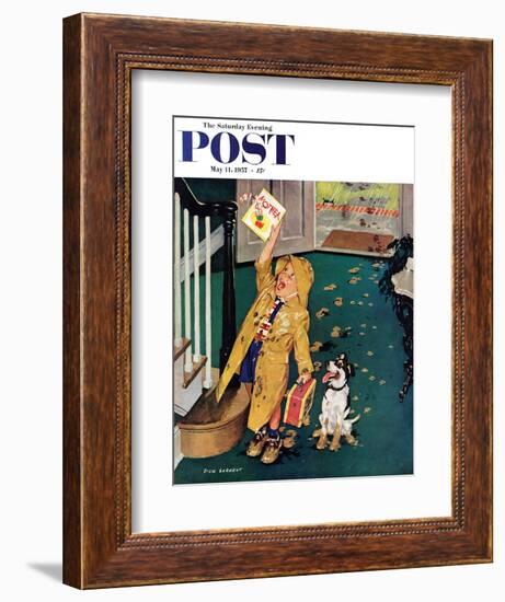 "Happy Mother's Day" Saturday Evening Post Cover, May 11, 1957-Richard Sargent-Framed Giclee Print