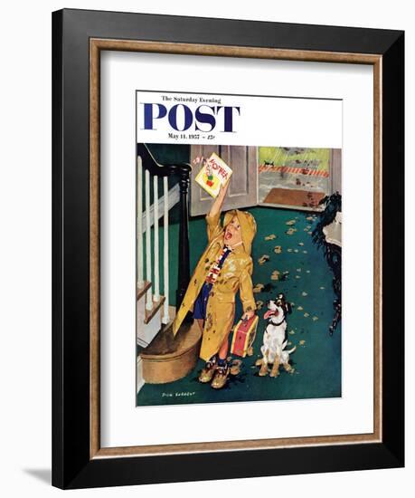 "Happy Mother's Day" Saturday Evening Post Cover, May 11, 1957-Richard Sargent-Framed Giclee Print