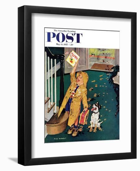 "Happy Mother's Day" Saturday Evening Post Cover, May 11, 1957-Richard Sargent-Framed Giclee Print