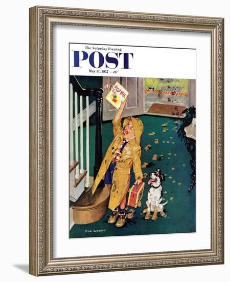 "Happy Mother's Day" Saturday Evening Post Cover, May 11, 1957-Richard Sargent-Framed Giclee Print